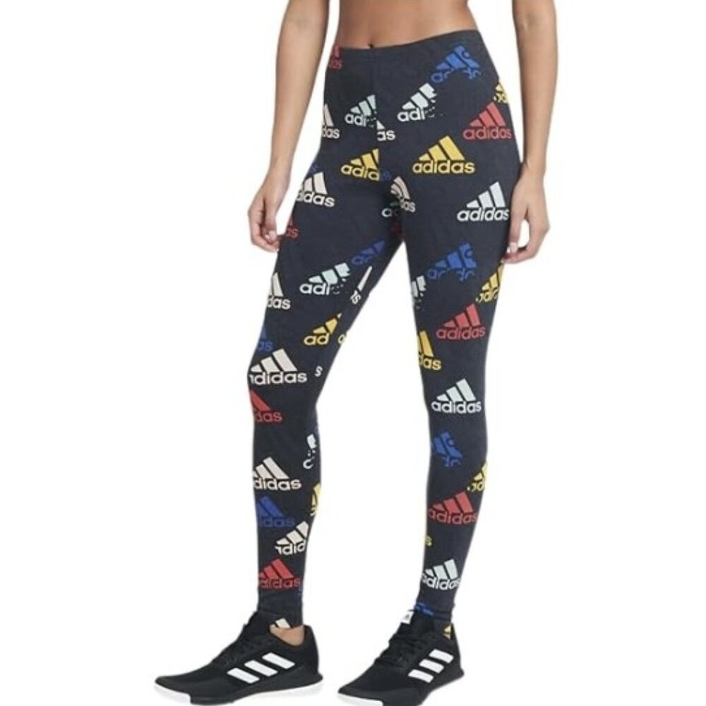 NWT Adidas Women's Multi Sport Colored Logo Leggings Size XS